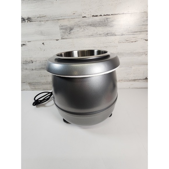11 Qt Soup Kettle Warmer Commercial Grey Hammered Stainless Steel SB-6000-2G NEW - Picture 8 of 11
